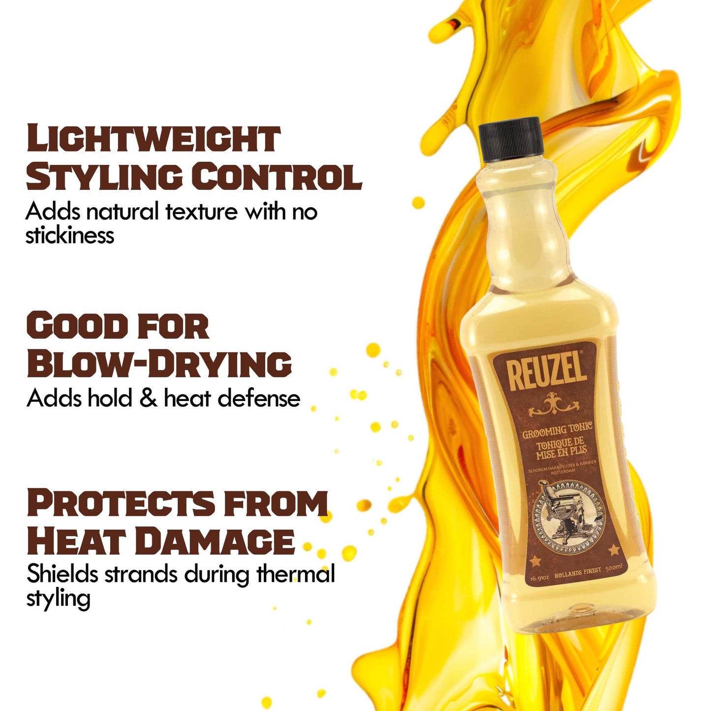 White Smoke Reuzel Grooming Hair Tonic, Volume And Texture, 16.9 oz