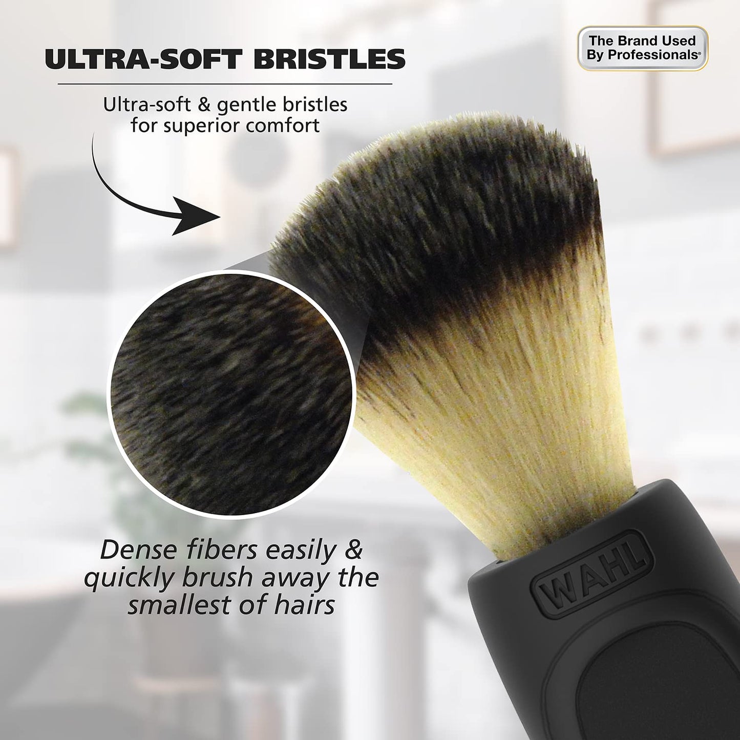 Lavender Wahl Clipper Neck Duster Brush for Removing Excess Hair During Hair Cutting, Beard Trimming, and Shaving at Home - 3512
