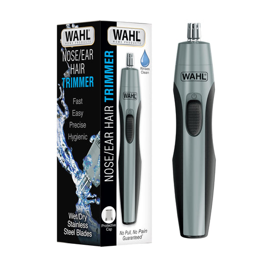 White Smoke Wahl Clipper Battery Operated, Precision Ear and Nose Hair Trimmer for Men, Hygienic Nose Trimmer with Rinseable Blade for Easy Cleaning, Perfect for Travel – Model 3026462