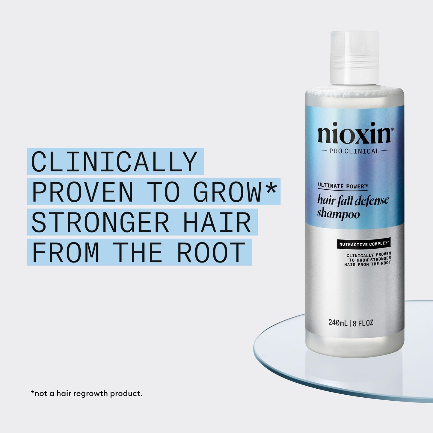 Lavender NIOXIN Hair Fall Defense Shampoo | Activates Hair Follicles for Visibly Less Hair Loss | With Niacinamide, Caffeine, Lauric Acid, and Sandalore | 8.1 Fl Oz.