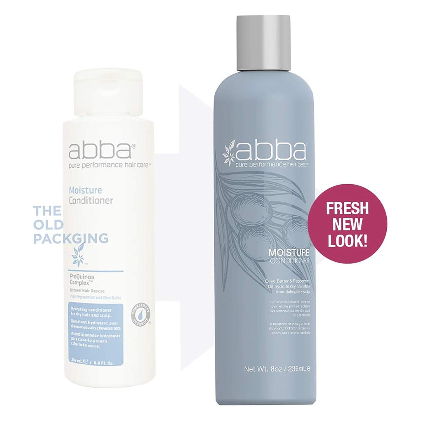 White Smoke ABBA Moisture Shampoo, Olive & Peppermint Oil, 32 Fl Oz (Pack of 1)