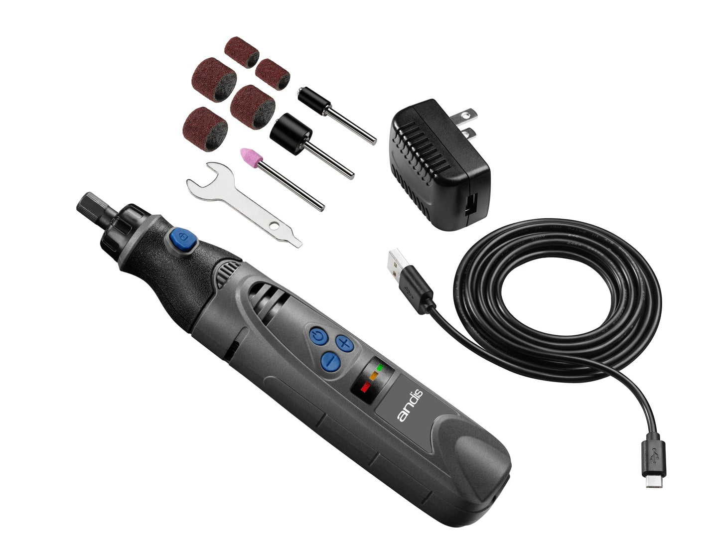 White Smoke Andis Cordless Nail Grinder