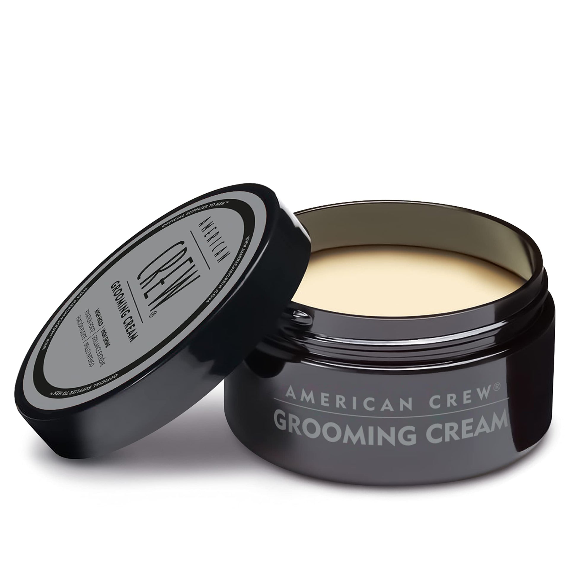 White Smoke American Crew Men's Grooming Cream, Like Hair Gel with High Hold & High Shine, 3 oz