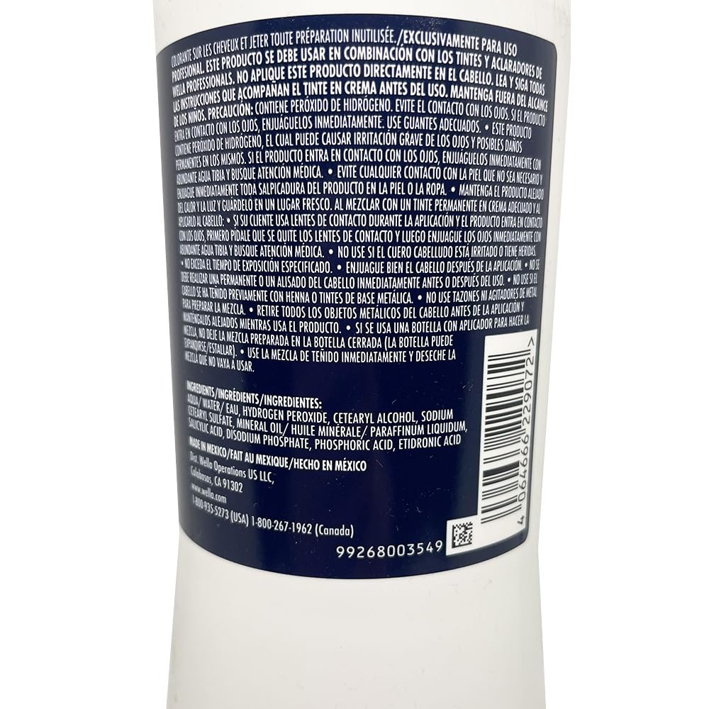 Dim Gray Welloxon Perfect Developer 6% / 20 Vol 33.8 Fl Oz | For Koleston Perfect Hair Color and M Hair Designs Piranha Hair Clips (Bundle)