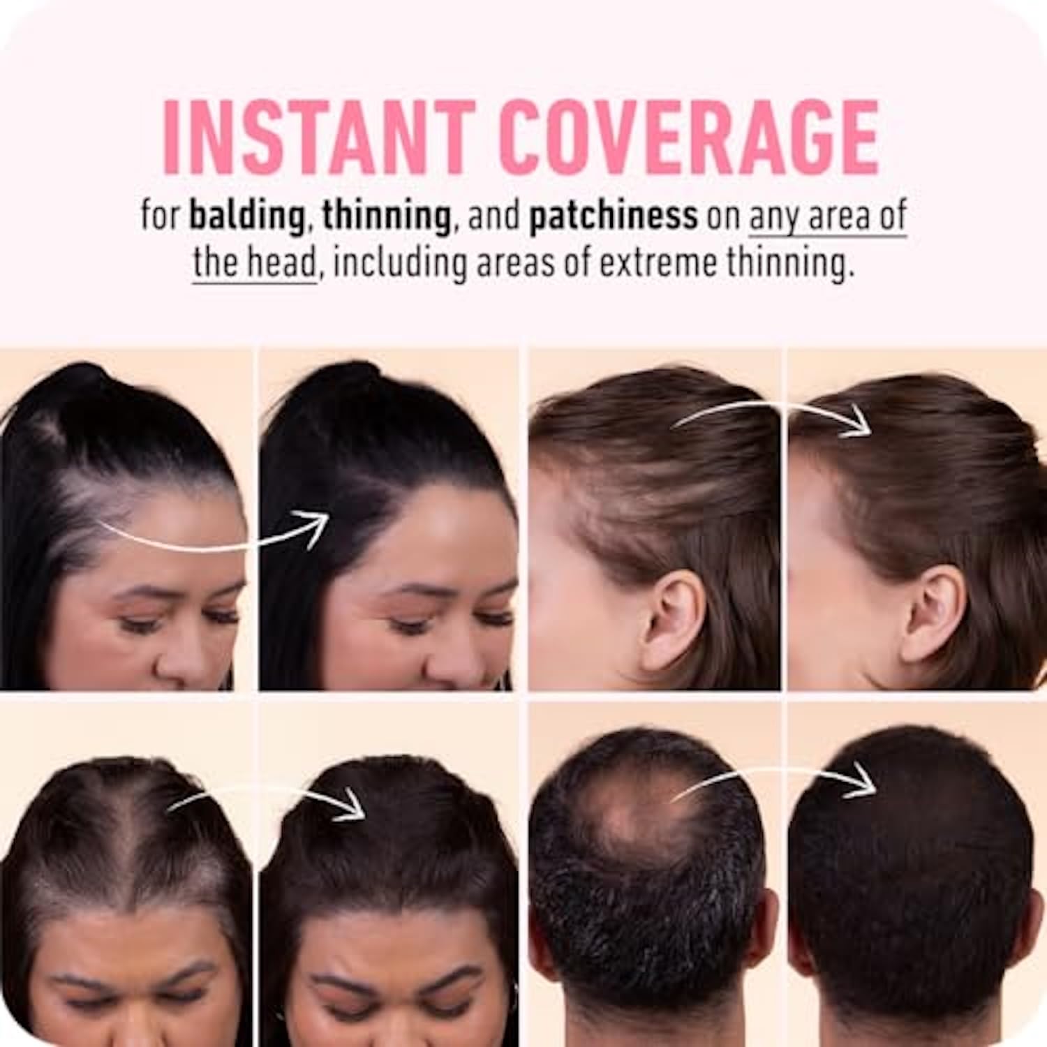 White Smoke BOLDIFY Hairline Powder - Water-Resistant Root Touch Up Hair Color for Gray Coverage - 24-Hour Stain-Proof, Mess-Free Hair Powder for Thinning Hair - Ash Brown