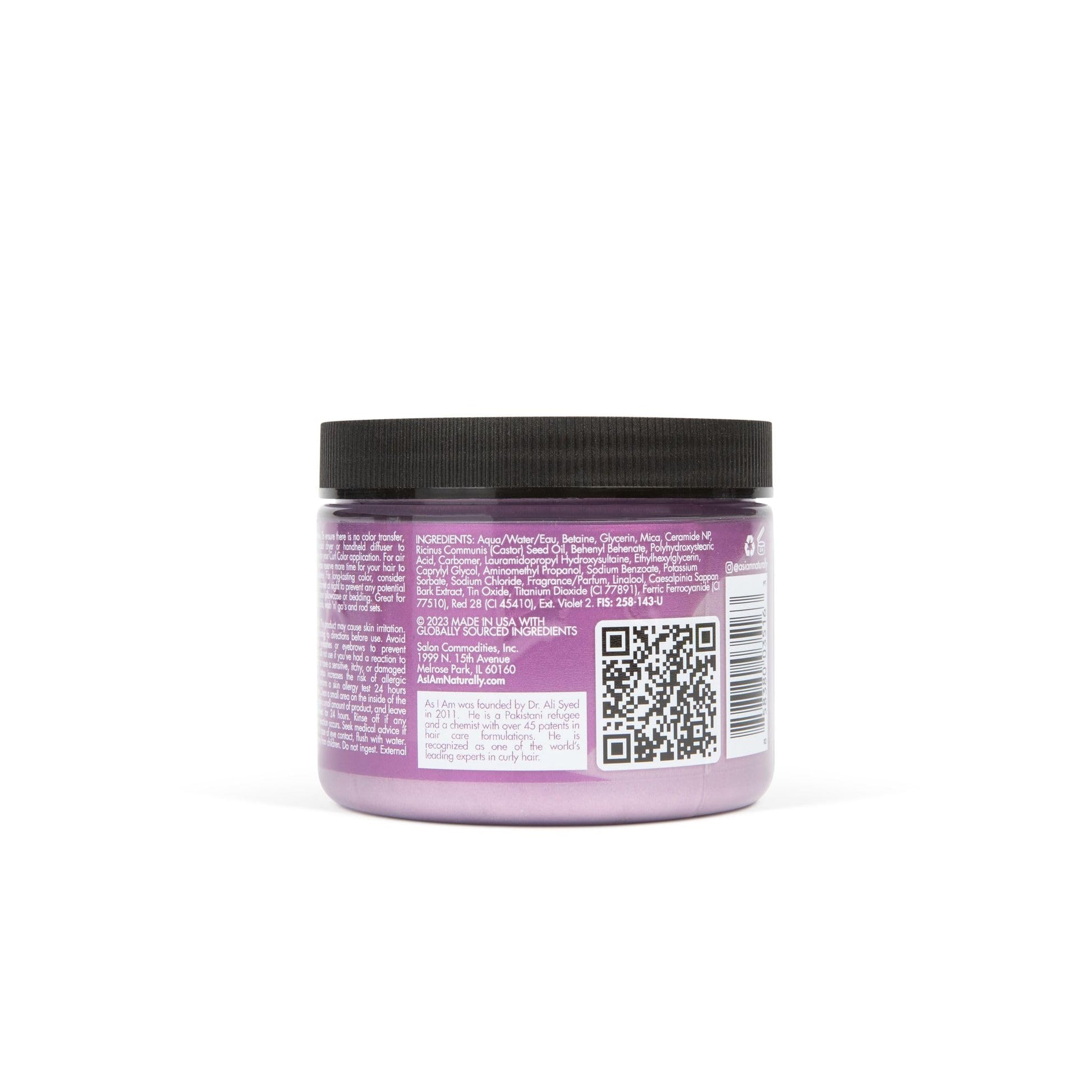 Dark Gray As I Am Curl Color - Lilac - 6 Ounce - Curling Gel - Temporary Color - Medium Hold - Vegan & Cruelty Free