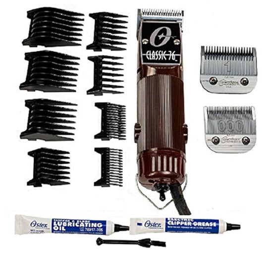 White Smoke OSTER Classic 76 Hair Clipper Bundle - 2 items, includes pack of 8 plastic comb blades