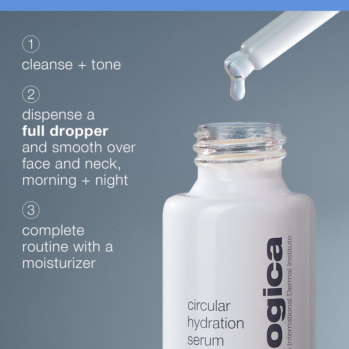 Slate Gray Dermalogica Circular Hydration Face Serum with Hyaluronic Acid - Deep Hydrating and Long Lasting, 1 fl oz