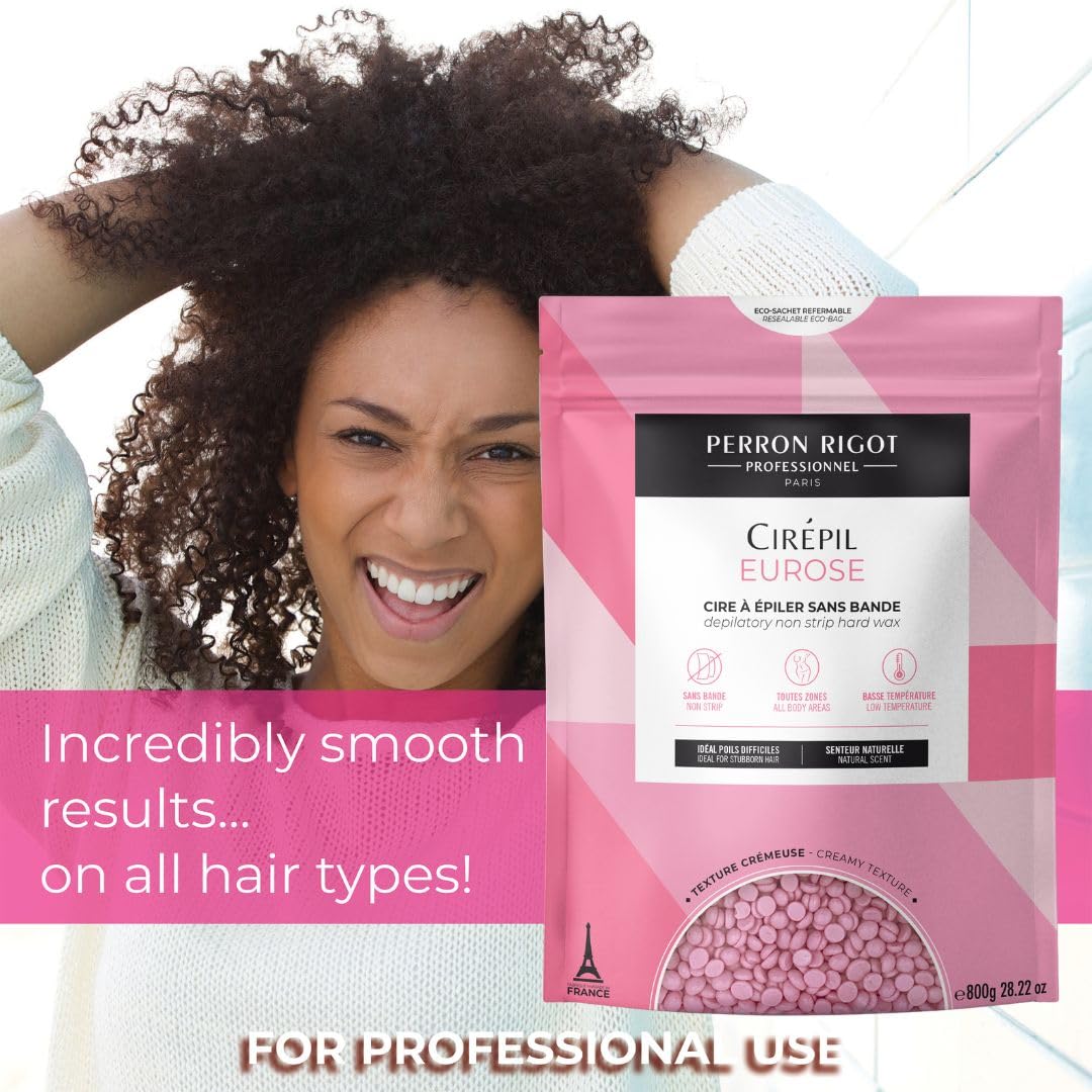 White Smoke Cirepil - Eurose - 800g / 28.22 oz Hard Wax Beads Bag - All-Purpose Creamy for Face, Bikini & Body - Effective on Coarse & Fine Hair - Unscented Professional Formula - Low Temp Refill Bag