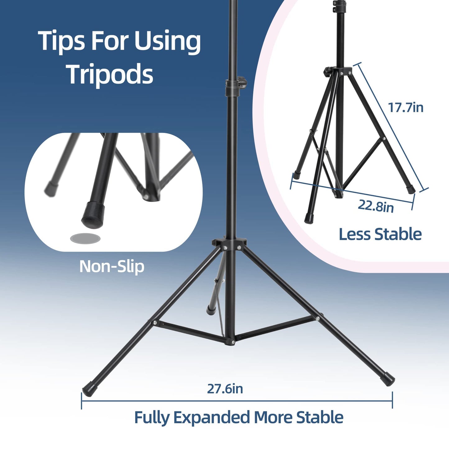 White Smoke Goodofferplace Tall Wig Tripod Stand,Metal Mannequin Head Stand Adjustable for Mannequin Head,Training Canvas Block Head,for Styling,Wig Making Displaywith Carrying Bag,30 Pcs T-Pins(35.4-52.4 Inch)