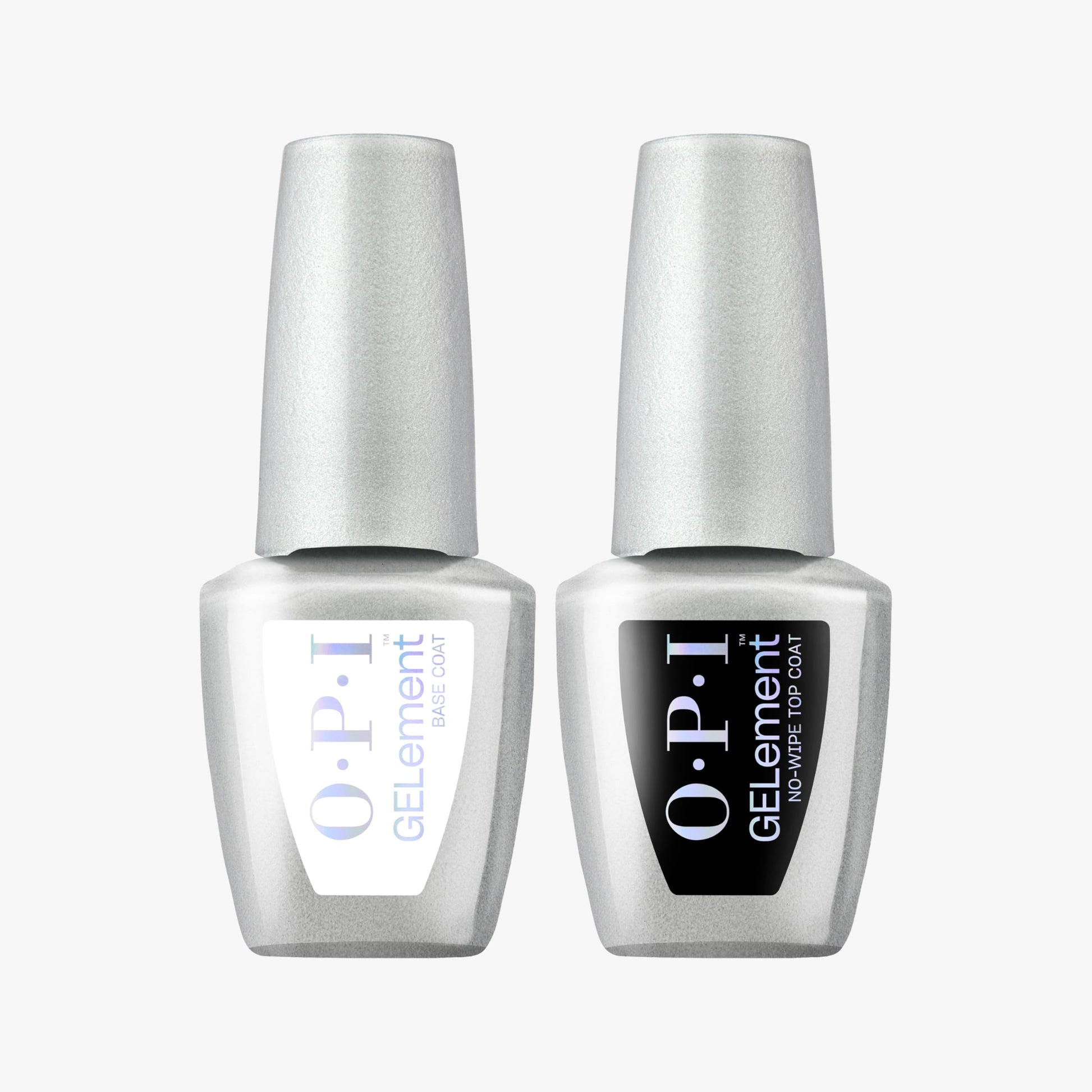 White Smoke OPI GELement Base & No-Wipe Top Coat Bundle | LED Cure Gel Nail Polish | DIY Professional Salon Quality Gel-Manicure | Vegan Formula, Durable Wear with High Shine Finish | 0.3 Fl Oz.