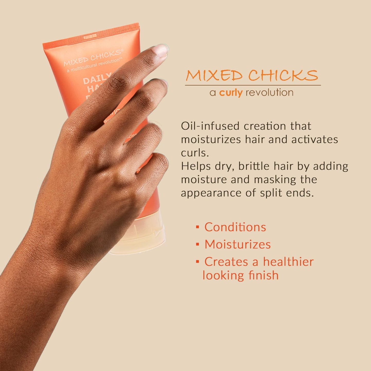 Wheat Mixed Chicks Daily Hair Dress for Dry and Brittle Hair, 6 fl. oz.
