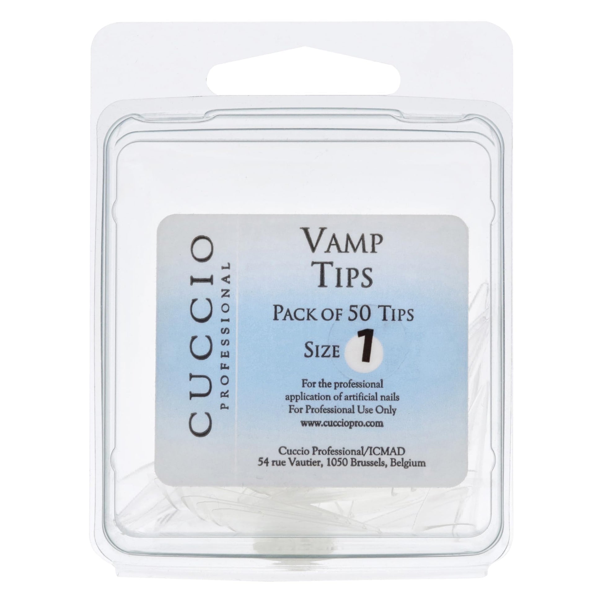 Lavender Vamp Tips - 1 by Cuccio Pro for Women - 50 Pc Acrylic Nails
