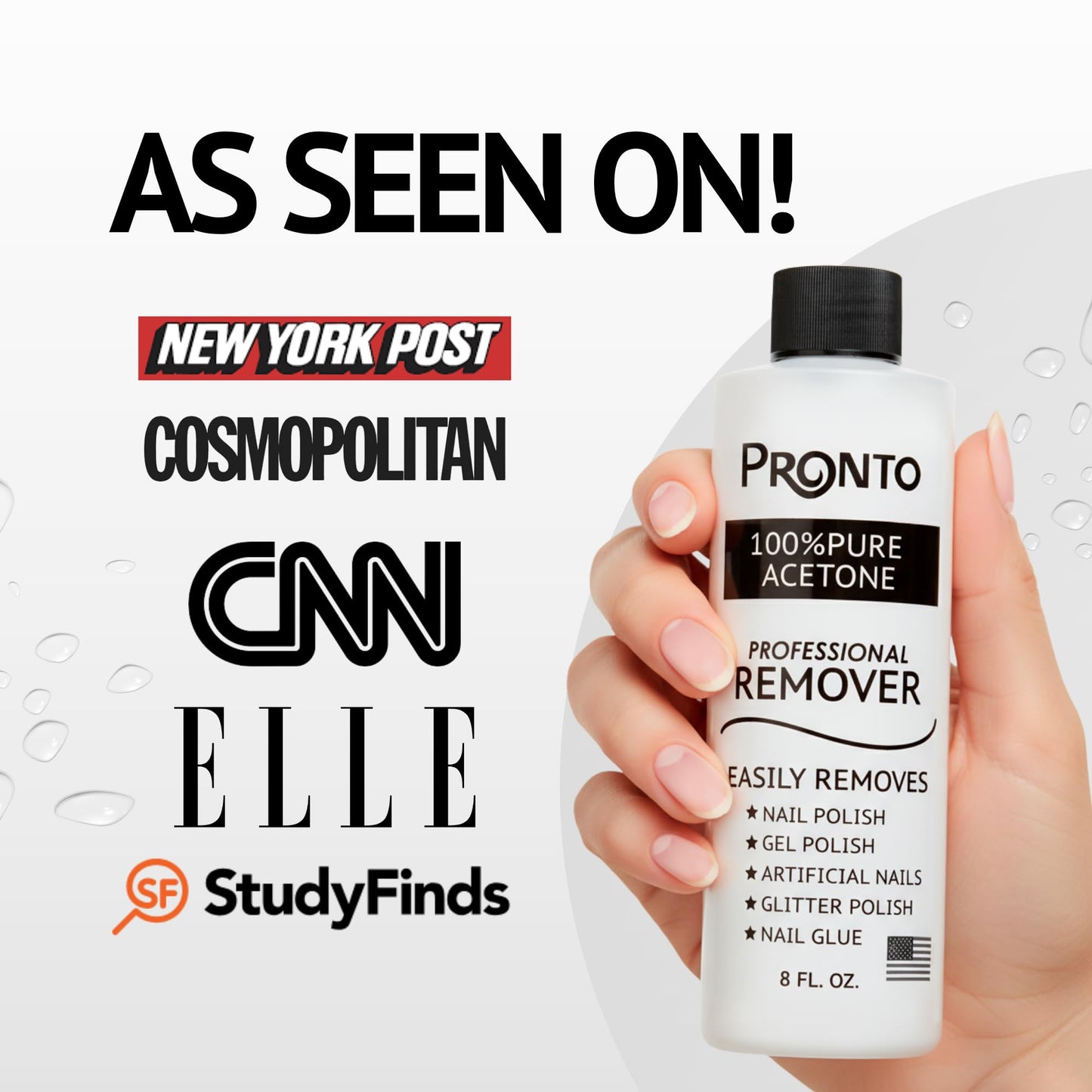 Lavender Pronto 100% Acetone Gel Nail Polish Remover - Gel Polish Remover for Nails | Acetone Nail Polish Remover For Nails for Removal of Glue, Gel, Acrylic & Dip | Gel Polish Remover, 8 Fl oz