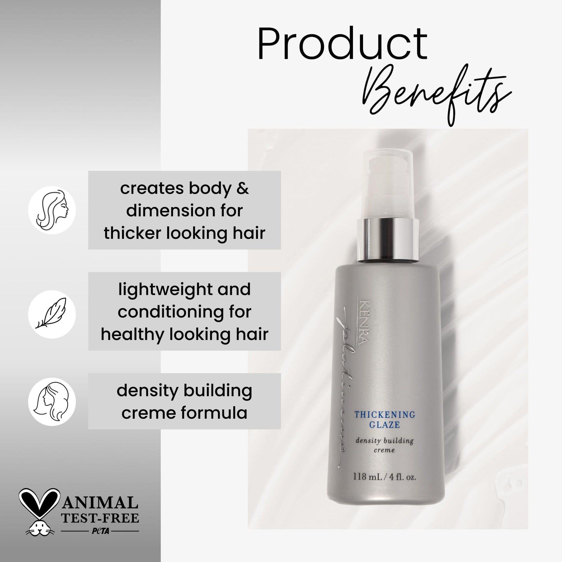 Lavender Kenra Professional Platinum Thickening Glaze | Volumizing Styler | Adds Fullness & Body | Lightweight Conditioning | Density Building For Thick, Healthy-Looking Styles | All Hair Types | 4 fl. Oz