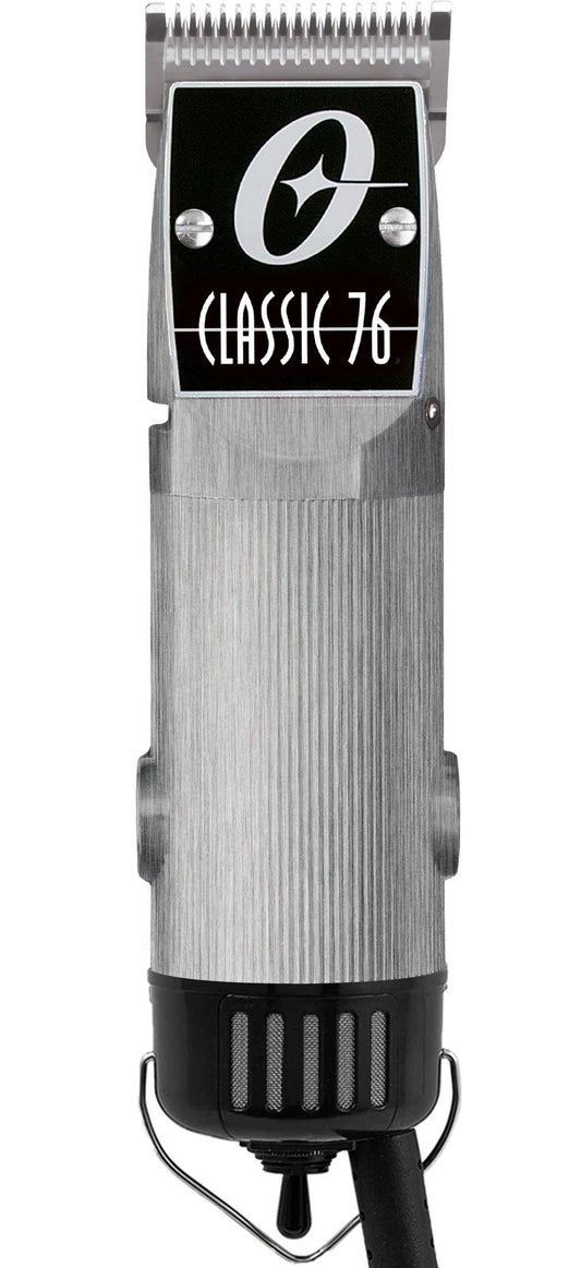 Gray Oster Classic 76 Hair Clipper Professional Pro Salon Brushed Aluminum Color