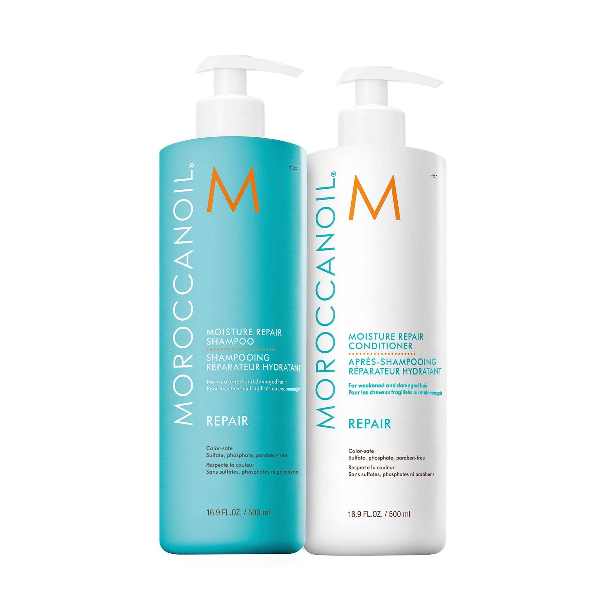 White Smoke Moroccanoil Moisture Repair Shampoo & Conditioner Half-Liter Set