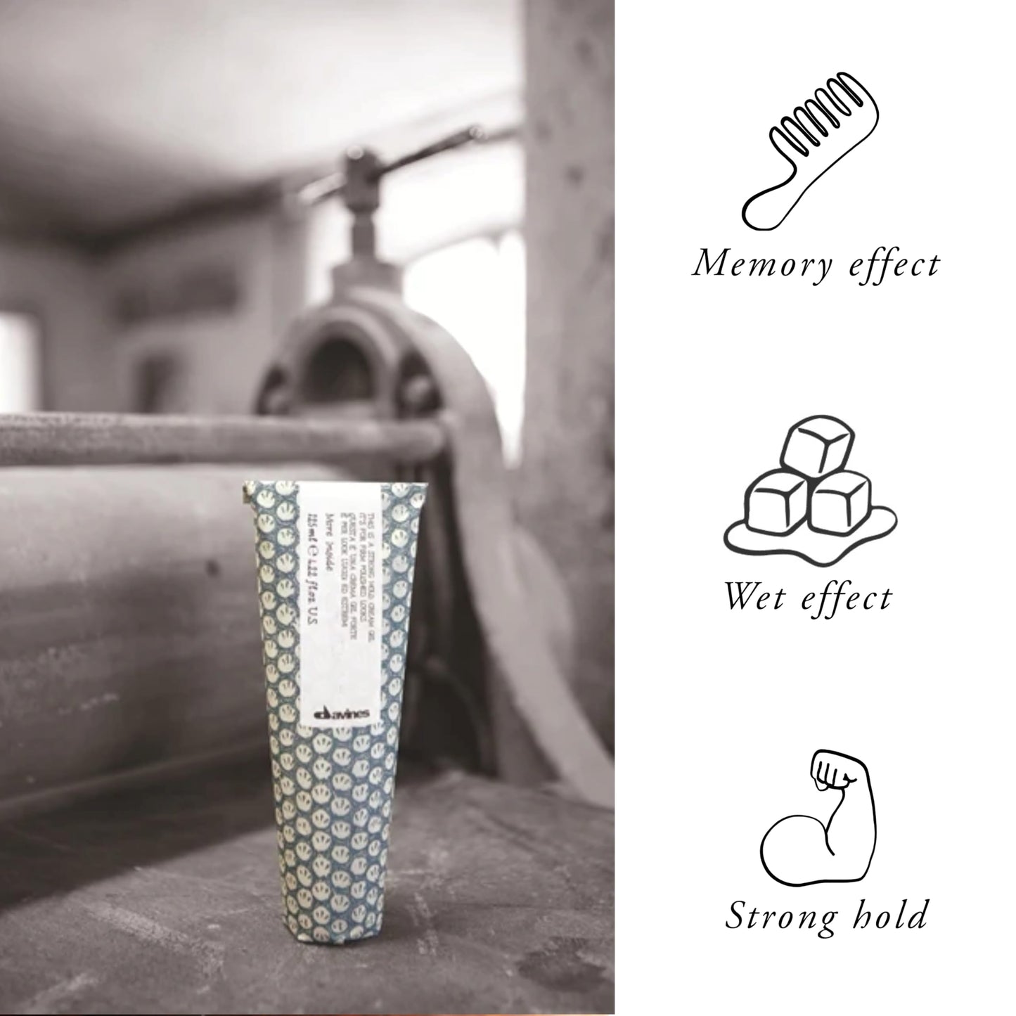 White Smoke Davines This is a Strong Hold Cream Gel, Create Structure And Definition, For Quick-Drying And Residue-Free Workable Styling, 4.22 Fl. Oz.