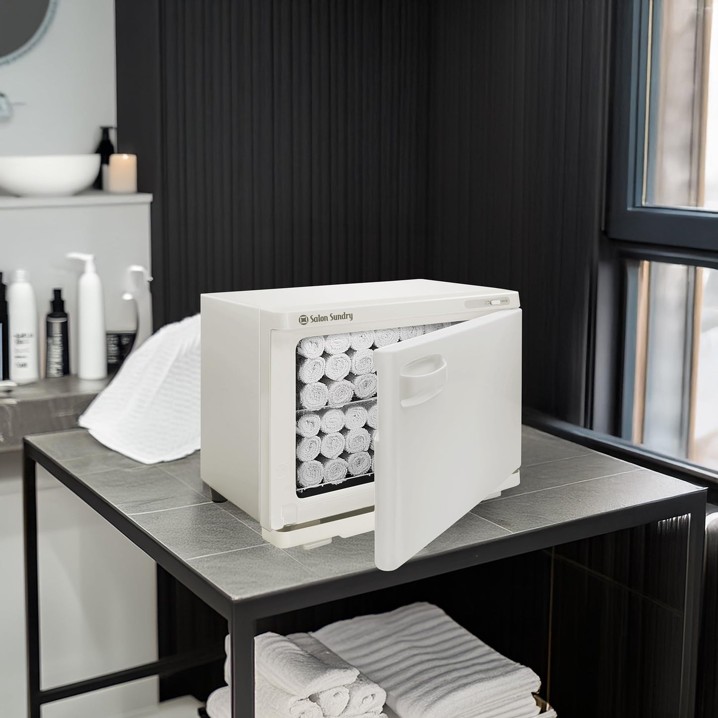 Dark Slate Gray Salon Sundry Professional High Capacity Hot Towel Warmer Cabinet - Facial Spa and Salon Equipment - White