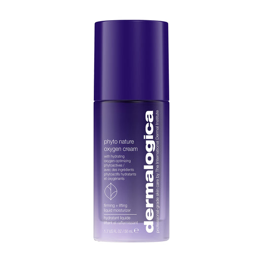 Midnight Blue Dermalogica Phyto Nature Oxygen Cream, Daily Liquid Moisturizer for Face - Firms, Lifts and Revitalizes with Hydrating Oxygen-Optimizing Phytoactives, 1.7 fl oz