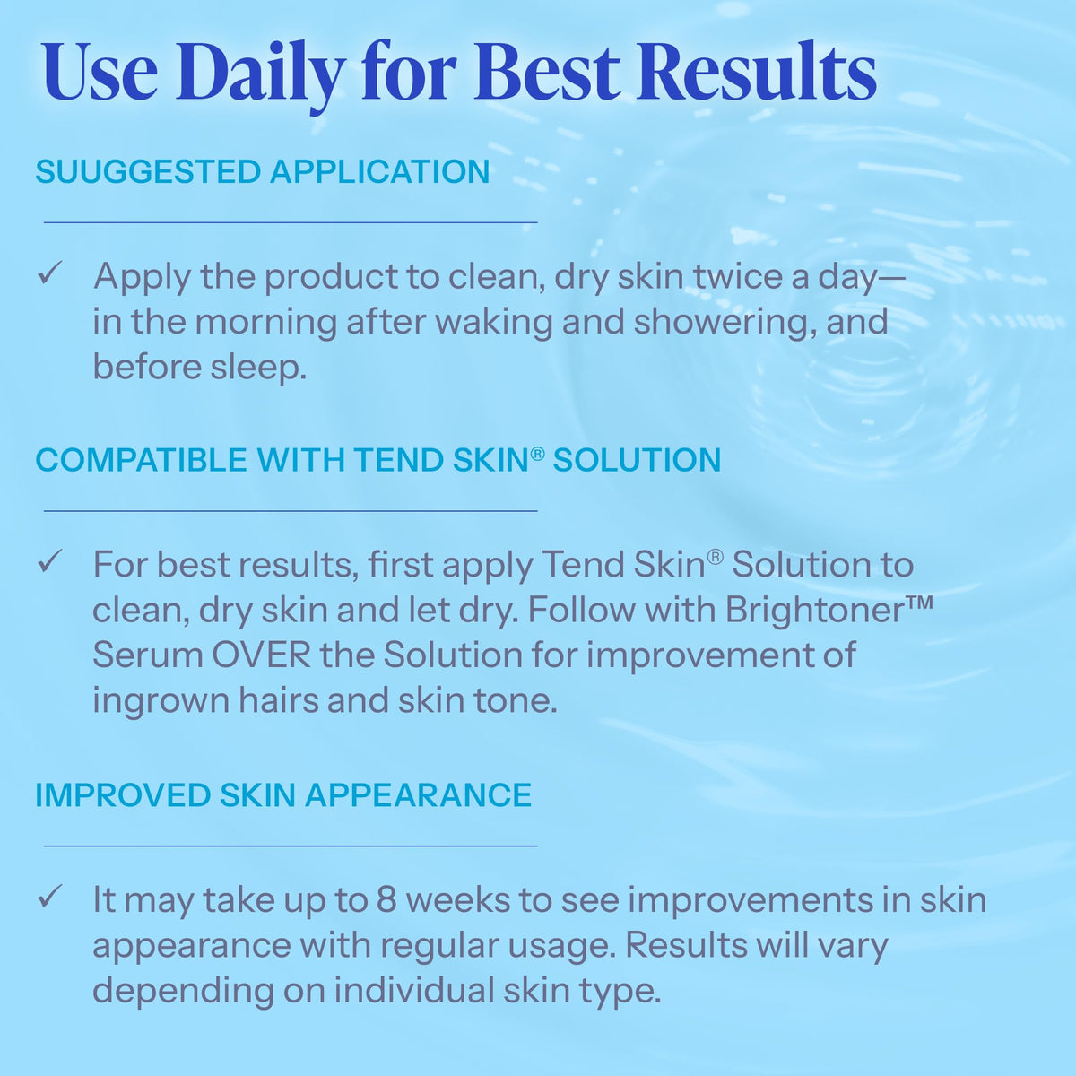 Light Sky Blue Tend Skin Brightoner Serum Roll On, Improves Appearance Of Uneven Skin Tone, Patches, and Dark Spots, Advanced Formula for Face and Body, 2.5 Oz