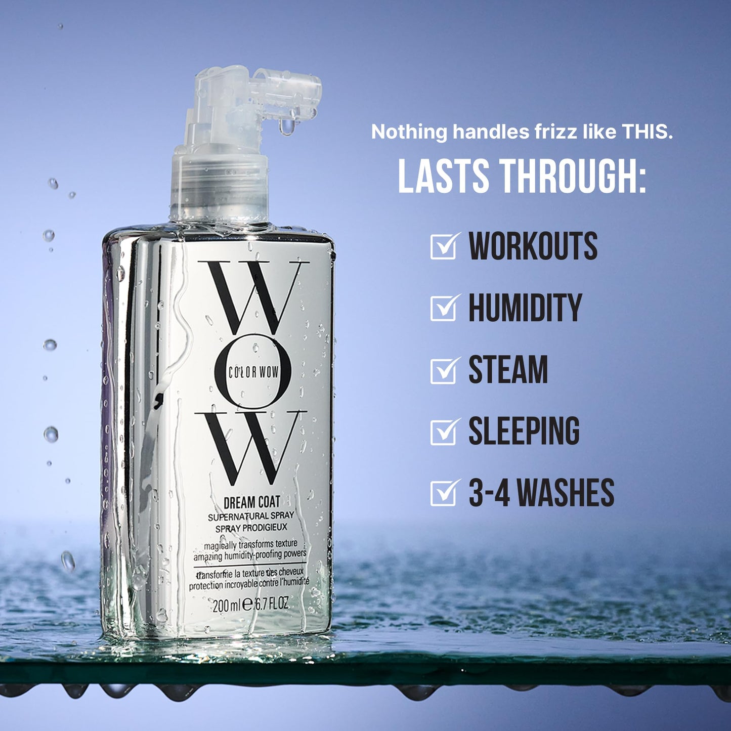 Light Slate Gray COLOR WOW Dream Coat Supernatural Spray, 6.7 Fl Oz – Keep Your Hair Frizz-Free and Shiny No Matter the Weather with Award-Winning Anti-Humidity Treatment