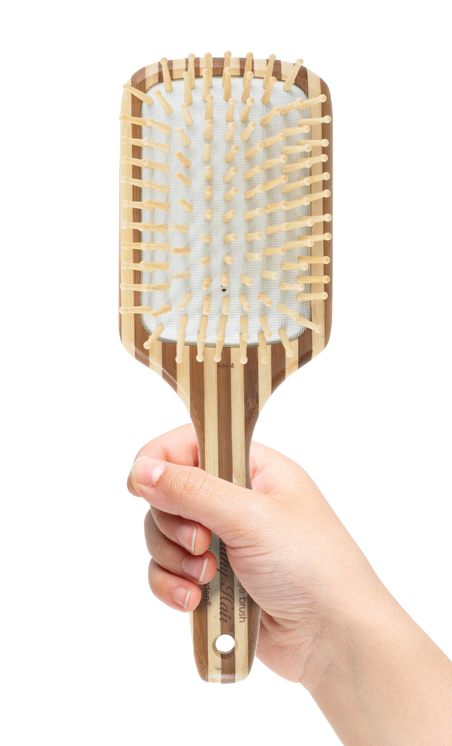 White Smoke Olivia Garden Healthy Hair Eco-Friendly Bamboo Ionic Massage Hair Brush HH-4 (Paddle Large)