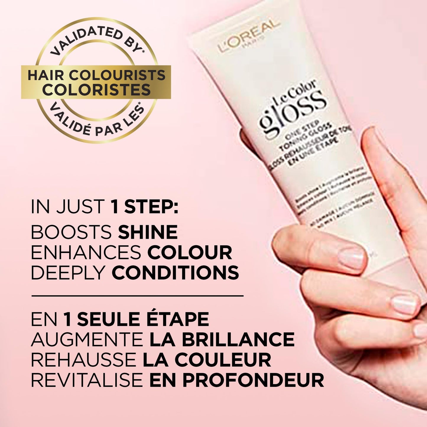 Misty Rose L'Oreal Paris Le Color One Step Toning Hair Gloss, Cool Brunette, 4 Ounce
