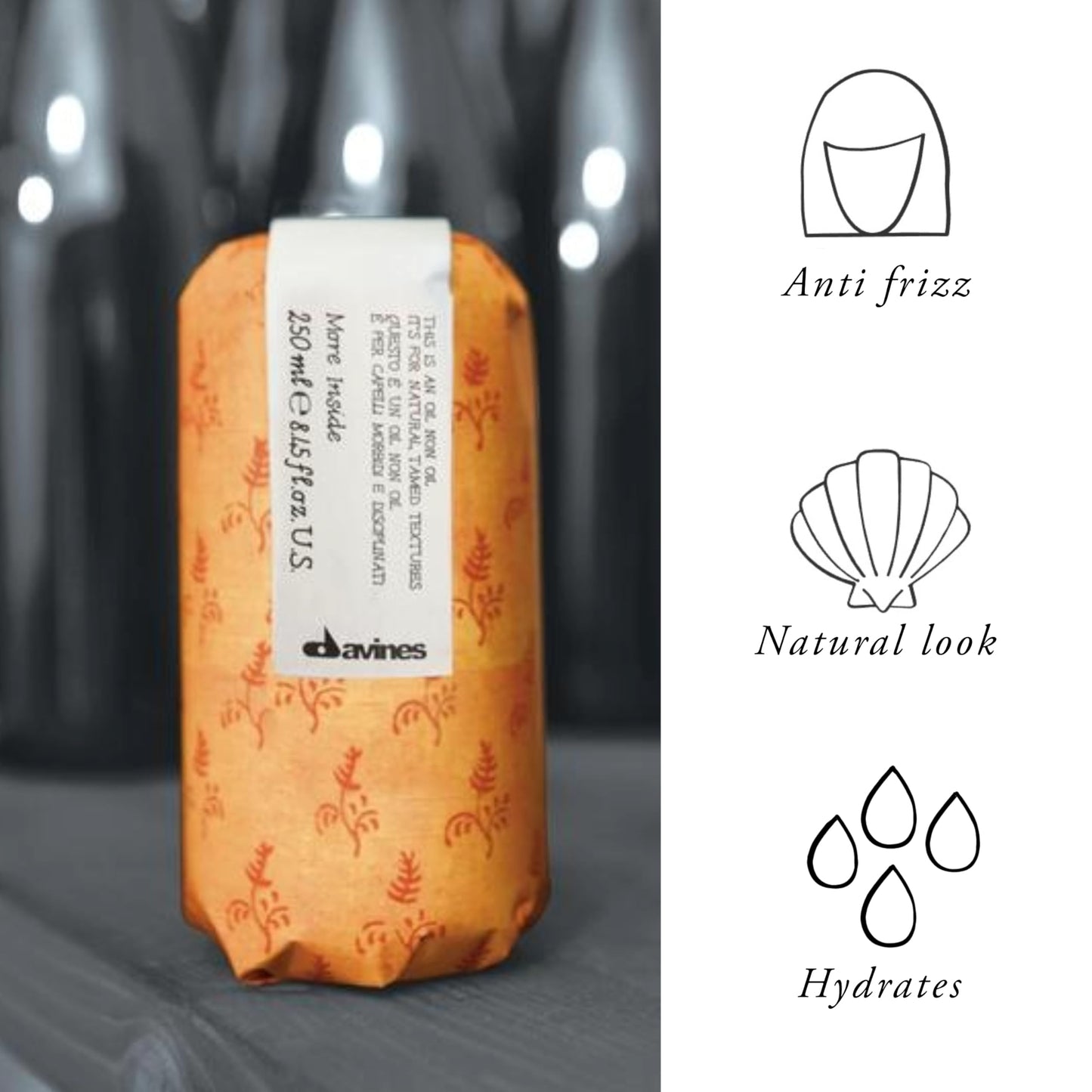 White Smoke Davines This Is An Oil Non Oil, No Hold Natural Texture & Anti-Frizz - Adds Structure without Residue - Hydrating Fluid for Natural Looks, 8.45 Fl Oz