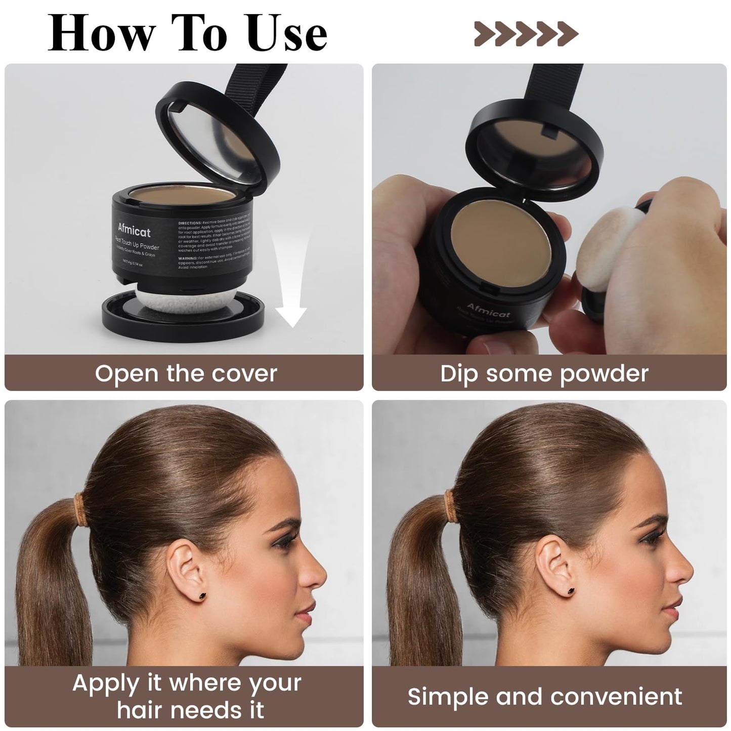 Light Gray Instant Hairline Powder, Root Touch Up Hair Color for Gray Coverage and Thinning Hair, Root Cover Up Conceals Hair Loss & Bald Spots, Natural and Non-Greasy Hair Color for Women & Men, Light-Brown