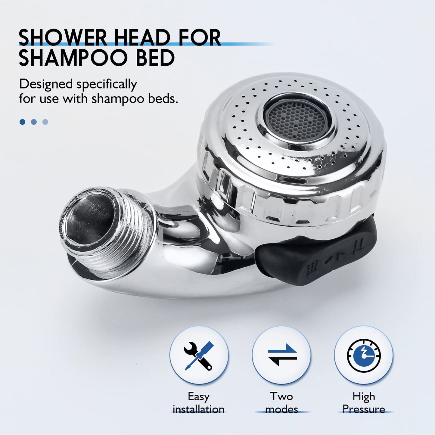Lavender LukLoy 1 Pack Salon Shampoo Bowl Sprayer Head – Side Control 2-Mode Switch, High-Pressure Professional Standard G1/2 Handheld Faucet Sprayer Replacement for Salon Sink Hose, Spa & Pedicure Chairs