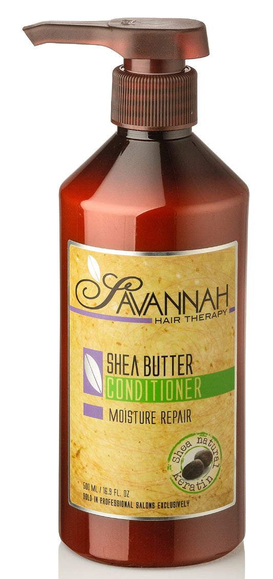White Smoke Savannah Hair Therapy Conditioner with Shea Butter & Keratin – Moisturizing, Sulfate-Free Formula for Dry, Damaged or Color-Treated Hair – Professional Salon Care 500 ml (16.9 oz)