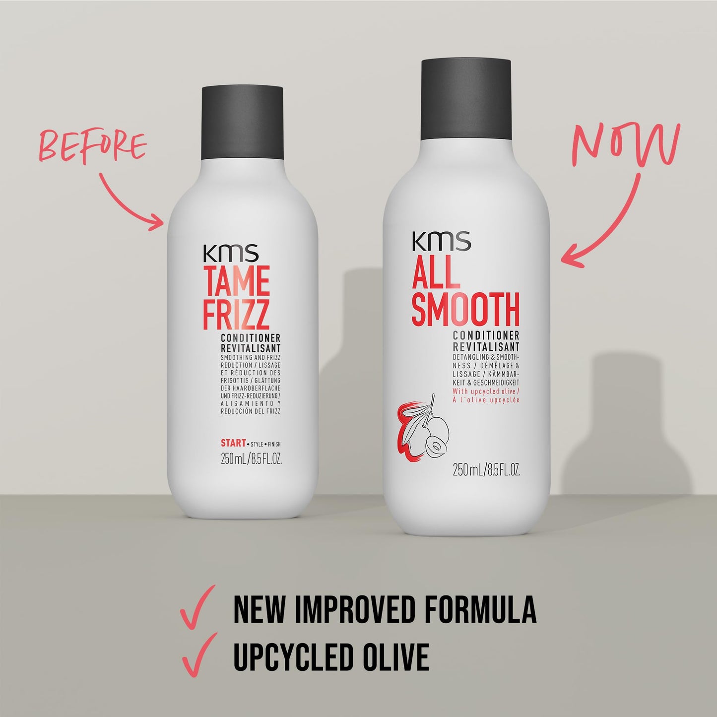 Dark Gray AllSmooth Conditioner, Deep Nourishment for Medium to Thick, Coarse Hair, 250ml