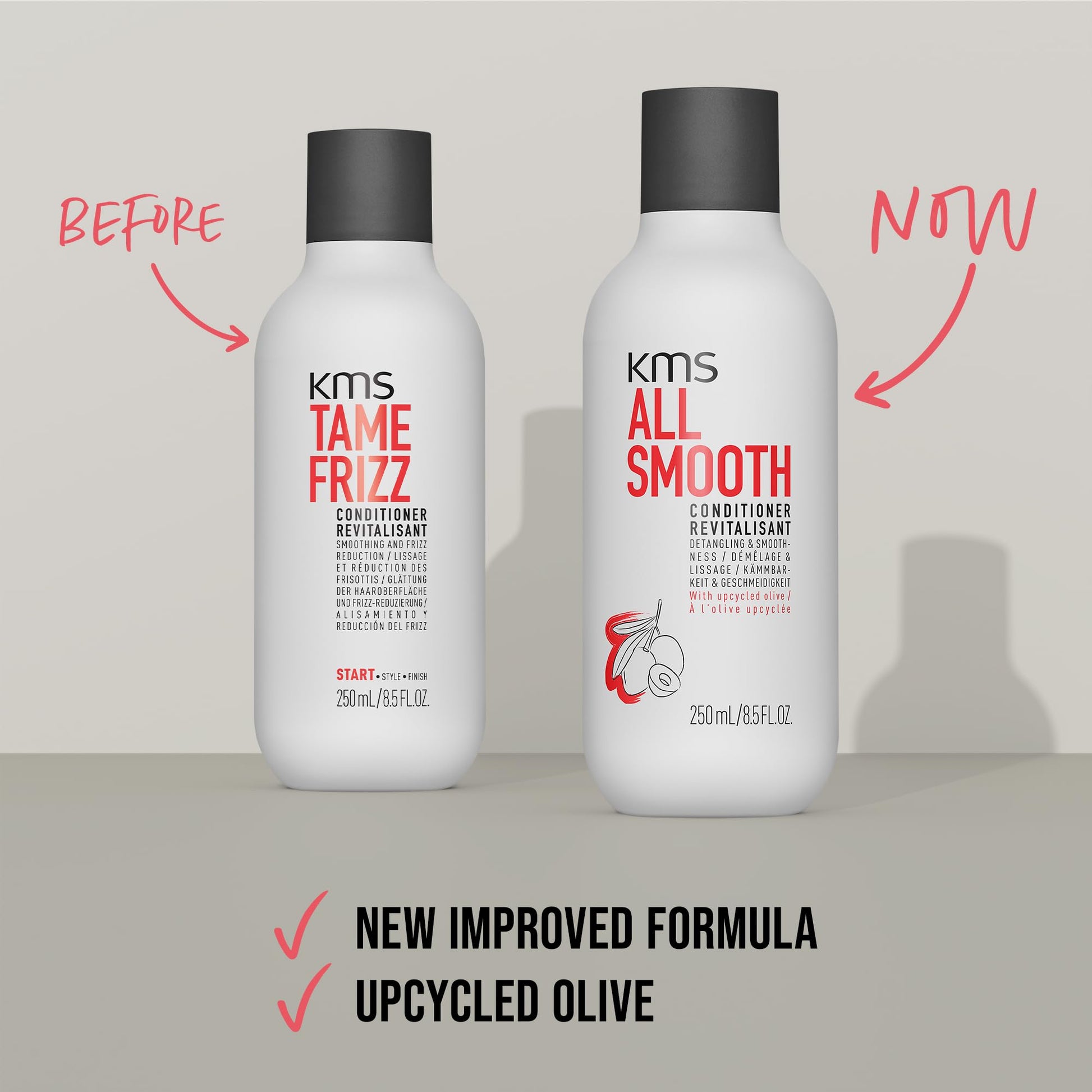 Dark Gray AllSmooth Conditioner, Deep Nourishment for Medium to Thick, Coarse Hair, 250ml