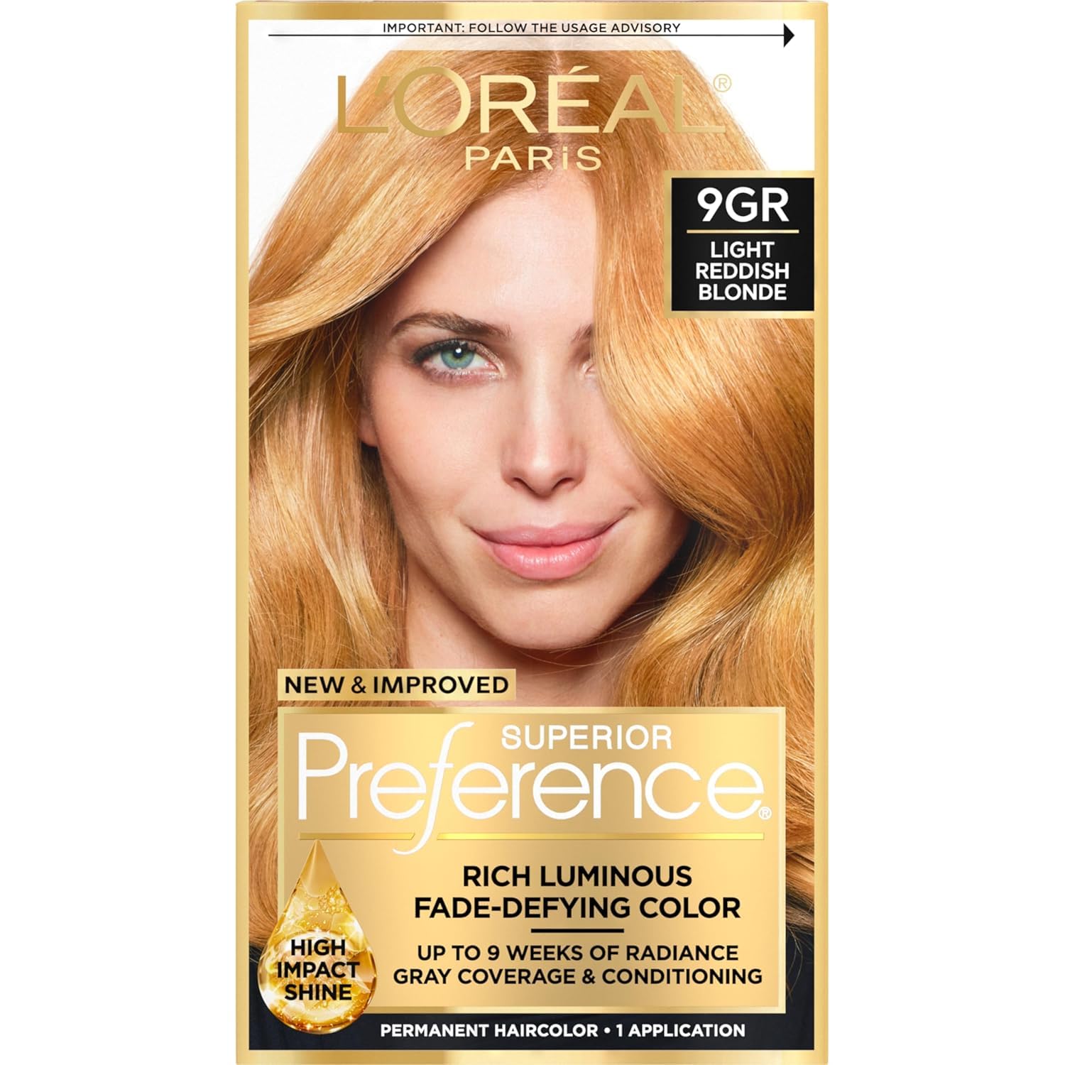 Tan L'Oreal Superior Preference - 9GR Light Reddish Blonde (Warmer) 1 Each (Pack of 3)