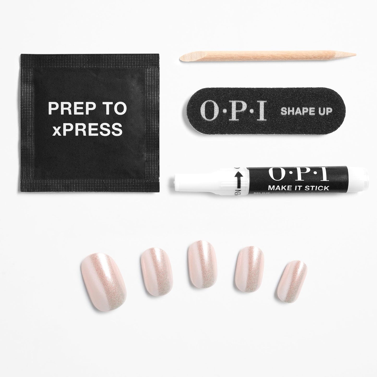 White Smoke Bundle of OPI xPress/On Press On Nails, With Nail Glue, Short Pink Nails, Throw Me a Kiss + OPI ProSpa Nail and Cuticle Oil, 0.5 fl oz