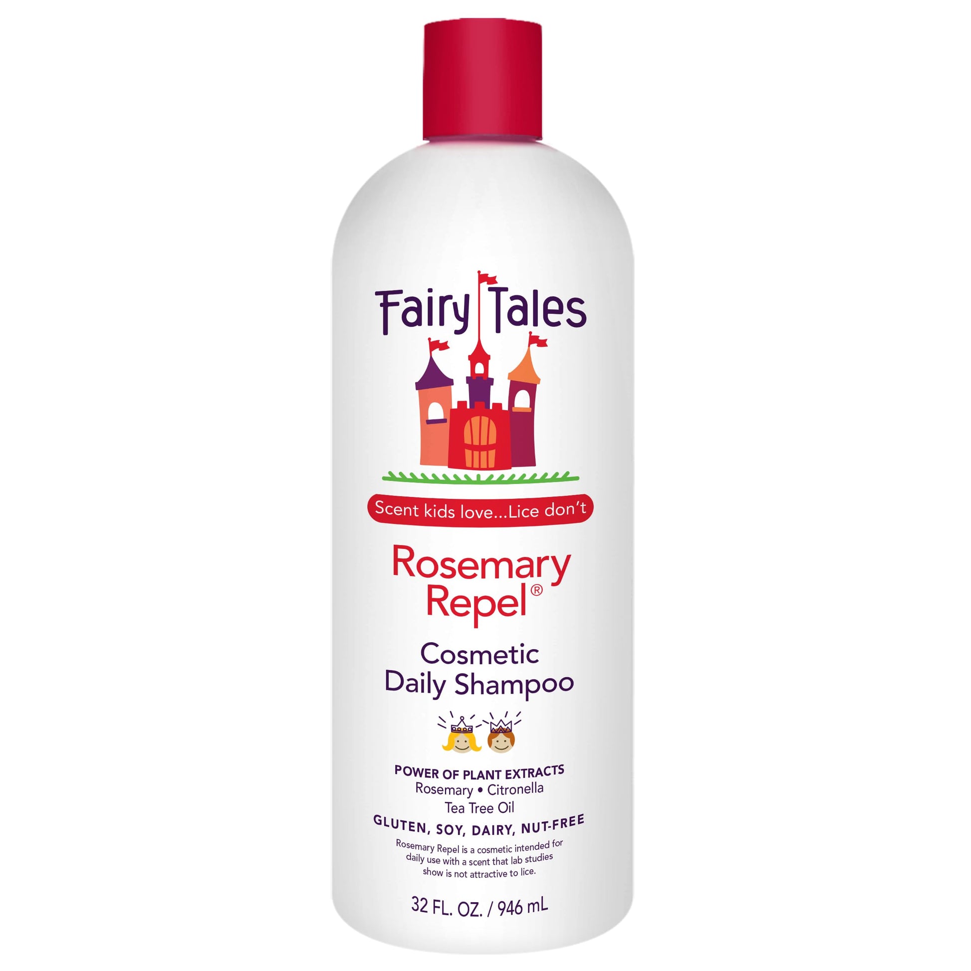White Smoke Fairy Tales Rosemary Repel Daily Kids Shampoo– Kids Like the Smell, Lice Do Not, 32 fl oz. (Pack of 1)