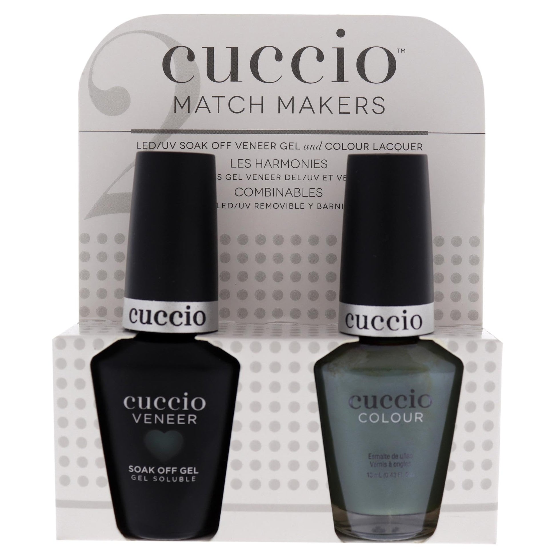 Gray Cuccio Matchmaker Nail Lacquer & Gel Polish, Dubai Me An Island Green, 2 pc (I0098367)