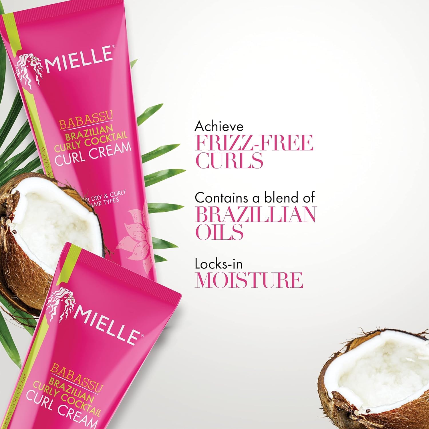 White Smoke Mielle Organics Brazilian Curly Cocktail Curl Cream (7.5 oz.)
