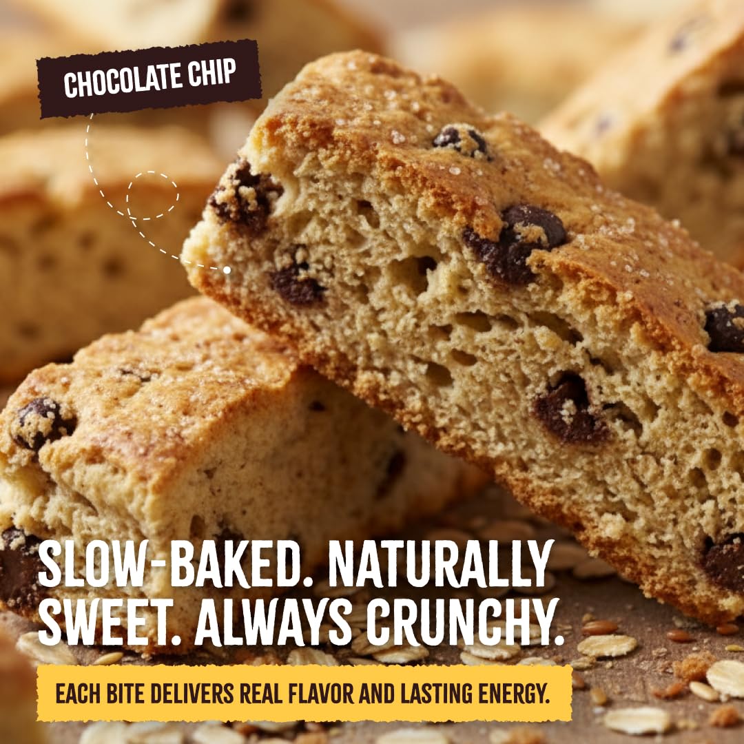 Sienna Howdy Homestyle South African Rusks (Pack of 4) - Double Baked Biscuits w/Buttermilk, Healthy Bran, Cranberry & Almond & Chocolate Chip - Preservative Free Sweet, Crispy Treats For Tea & Coffee