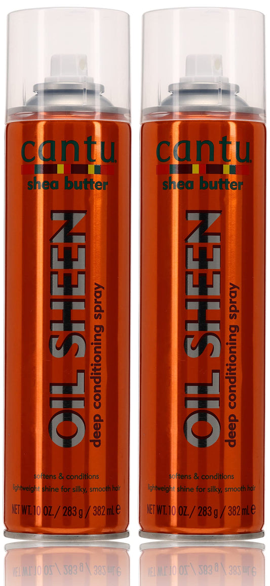 Dark Red Cantu Shea Butter Oil Sheen Deep Conditioning Spray 10 Ounce (295ml) (2 Pack)