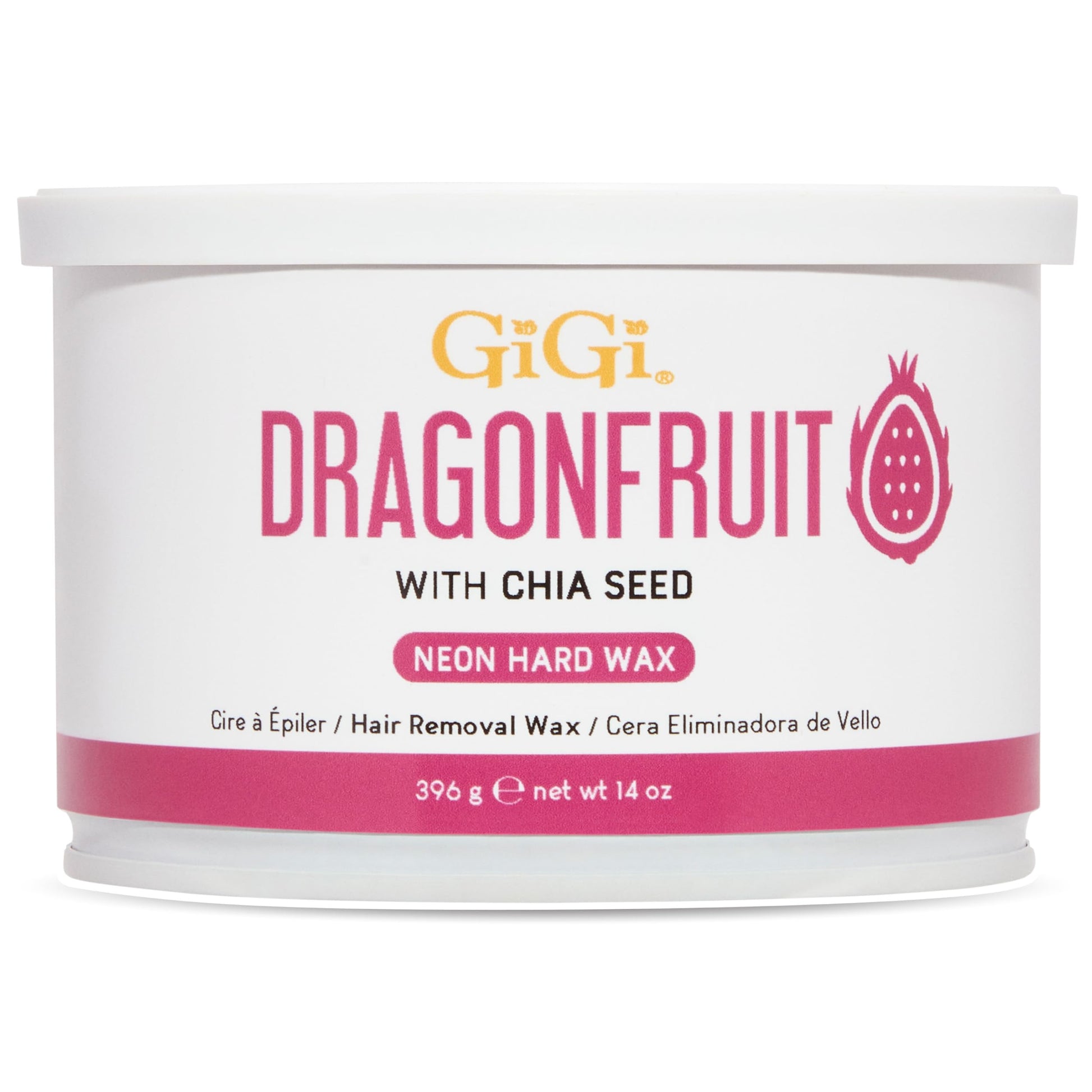 Lavender Gigi Neon Hard Wax – Dragonfruit, Stripless Wax for Hair Removal, Ideal for Sensitive Skin, 14 Oz