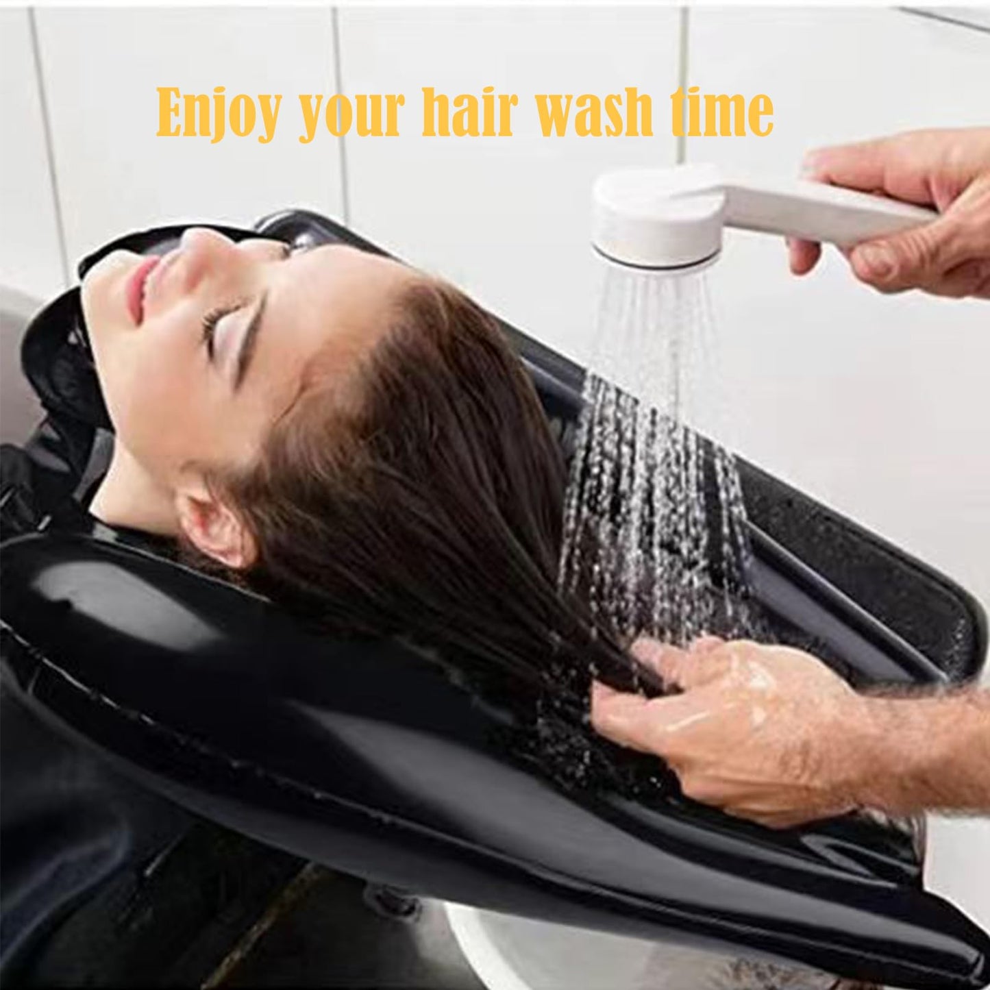 Lavender Hair Washing Basin for Bedridden Inflatable Hair Washing Sink for Wheelchair Portable Shampoo Bowls at Home for Handicapped, Kids
