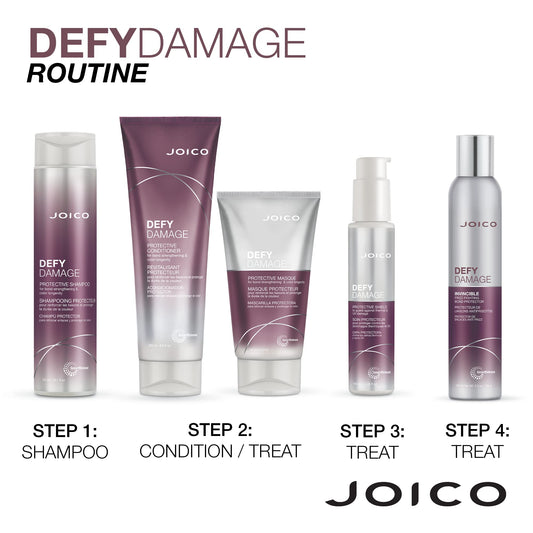 White Smoke Joico Defy Damage Protective Shampoo & Conditioner Set | Preserve Hair Color | For Bond Strengthening & Color Longevity
