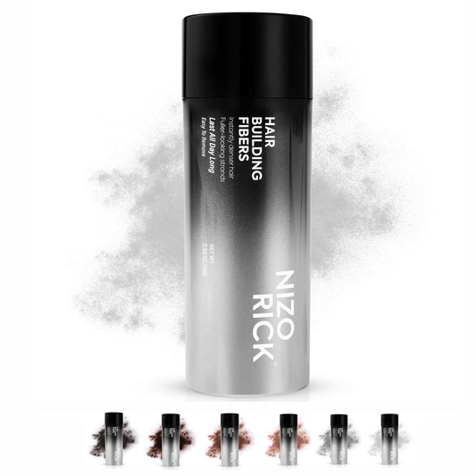 White Smoke NIZORICK - Hair Thickening Fibers for Thinning Hairline - 28g Fill In Fine or Thinning Hair - Instantly Thicker Looking - Waterproof Root Touch Up Hair Color Powder for Men & Women (Light Gray)