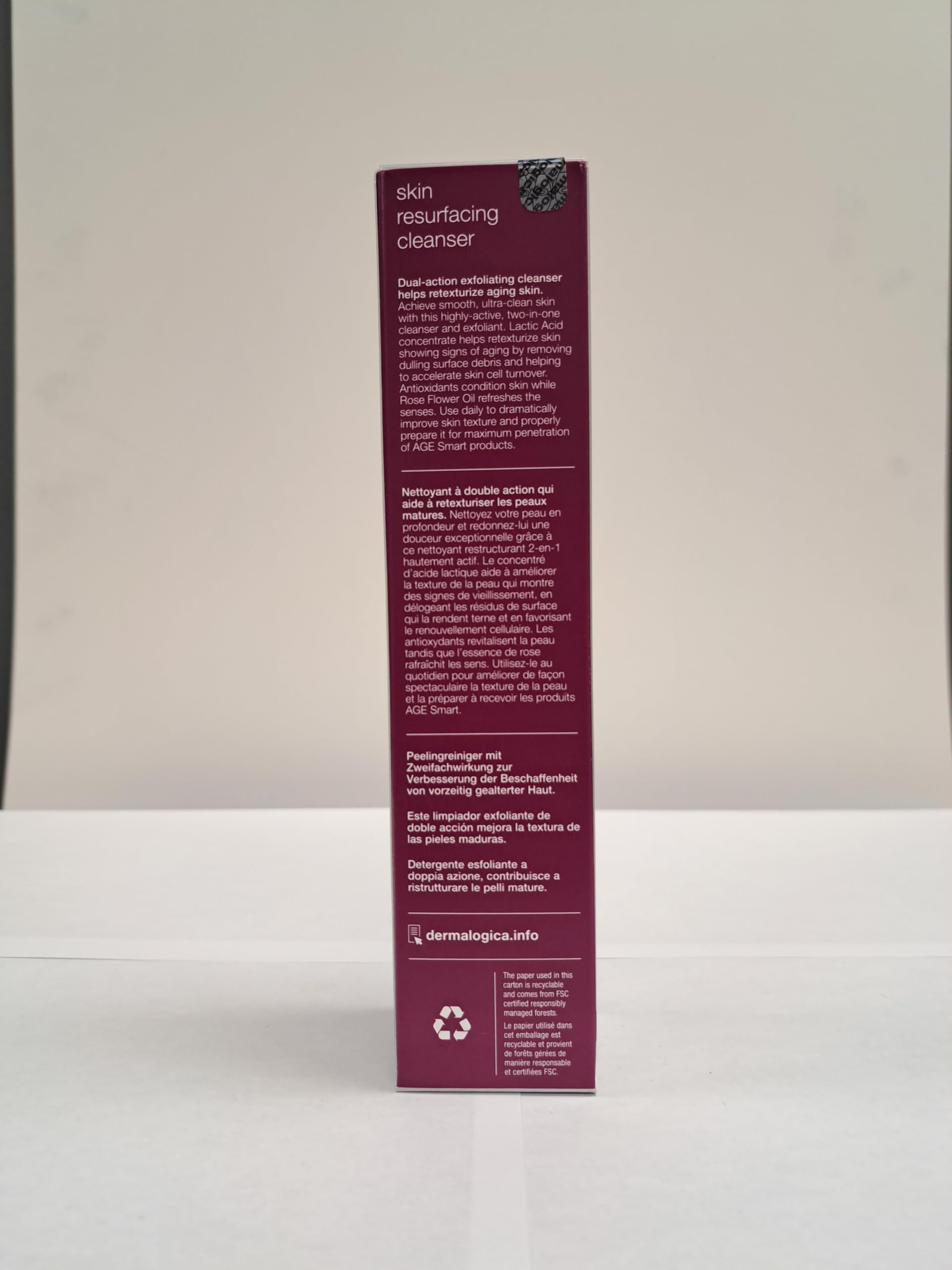 Light Gray Dermalogica Skin Resurfacing Cleanser, Dual-Action Anti-Aging Exfoliating Face Wash and Cleanser - Smoothes Skin with Lactic Acid, 5.1 Fl Oz