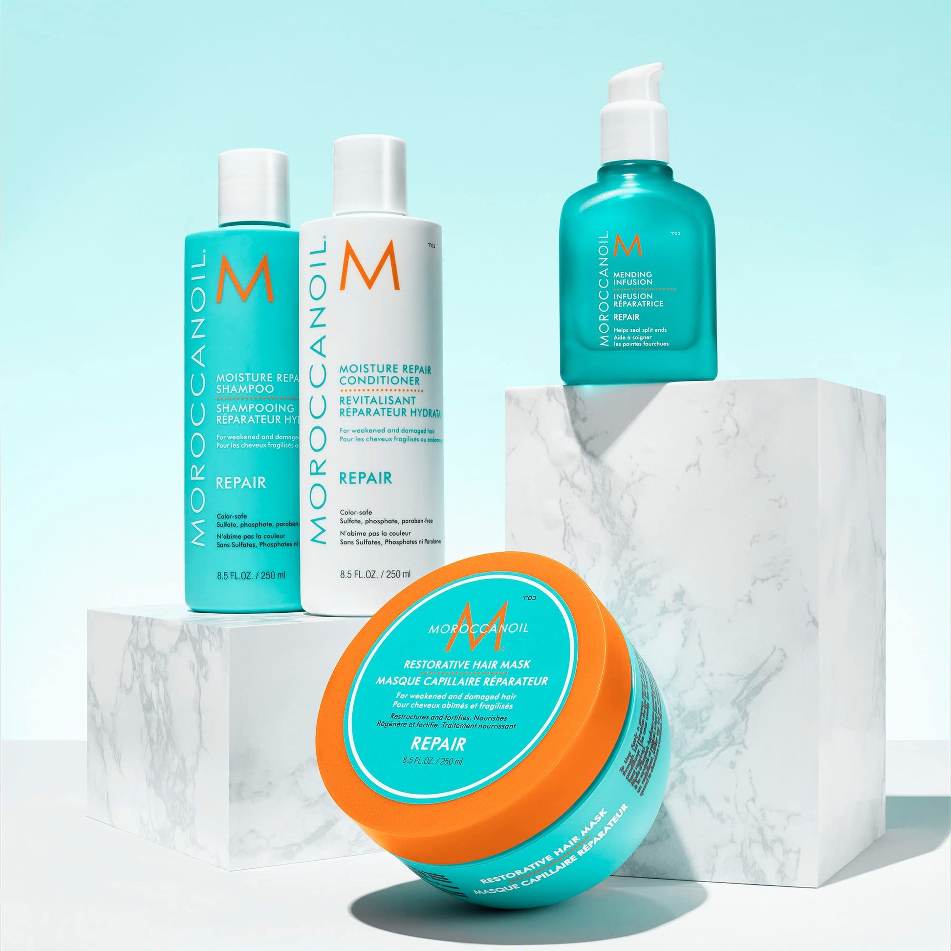 Light Cyan Moroccanoil Mending Infusion Styling Hair Serum, 2.5 Fl. Oz.