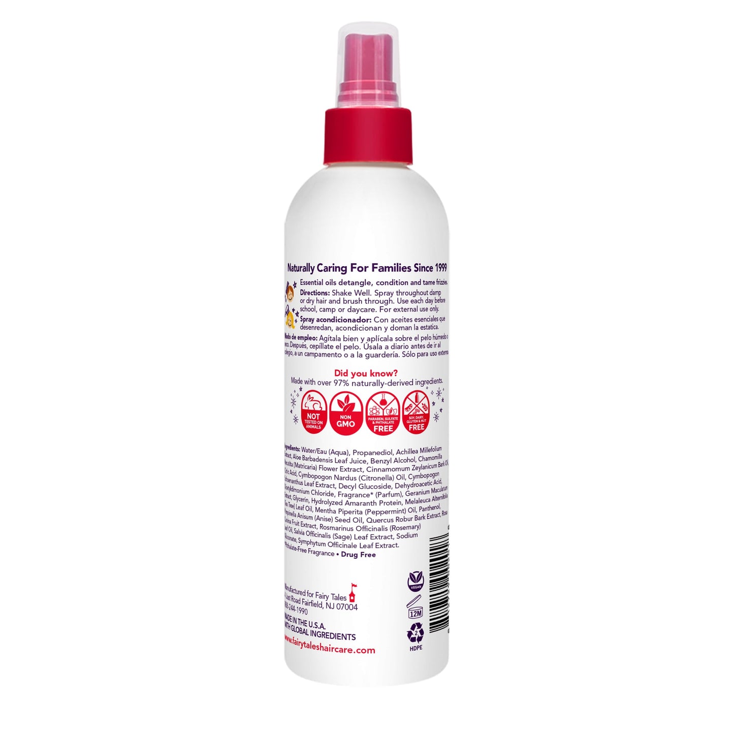 White Smoke Fairy Tales Rosemary Repel Daily Kids Conditioning Spray – Kids Like the Smell, Lice Do Not, 8 fl oz. (Pack of 1)