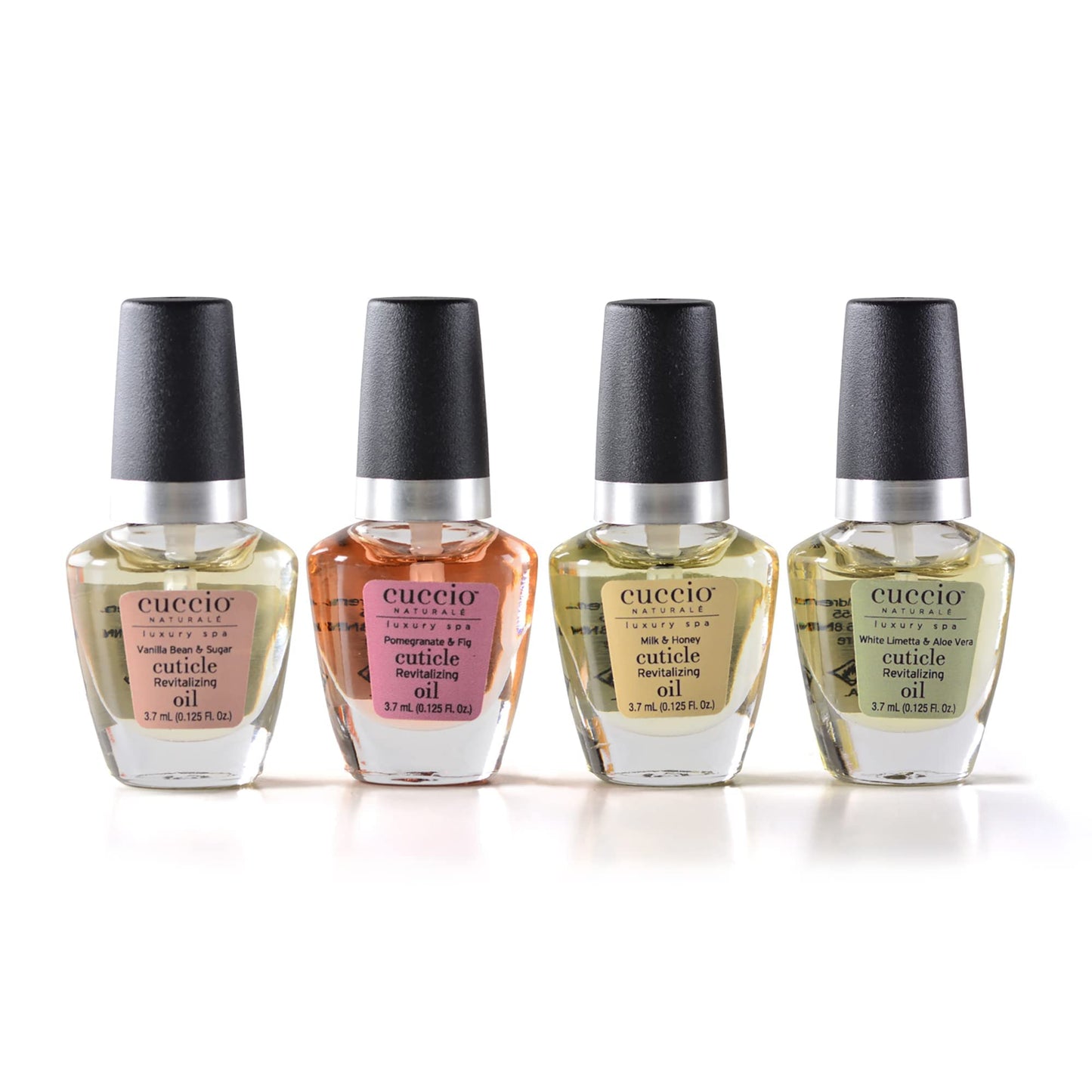 White Smoke Cuccio Naturale Mini Cuticle Revitalizing Oils – Winter Hydration Repair for Dry Cuticles & Nails, Paraben-Free Spa Fragrances, Women’s Gift Set, 4 Pc