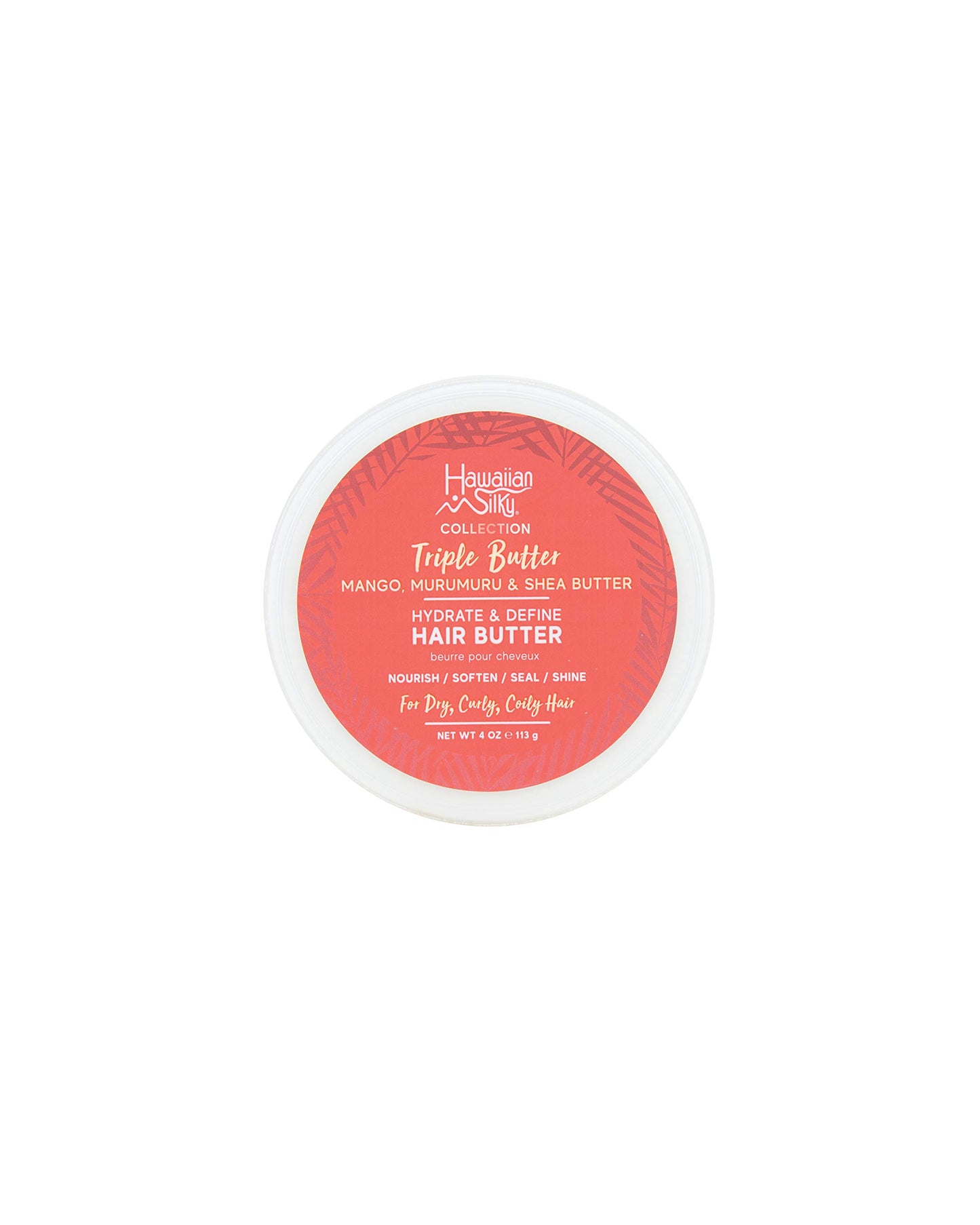 Salmon Hawaiian Silky Mango Murumuru & Shea Butter Hair Butter, 4 fl oz - Nourish, Soften, Seal & Shine